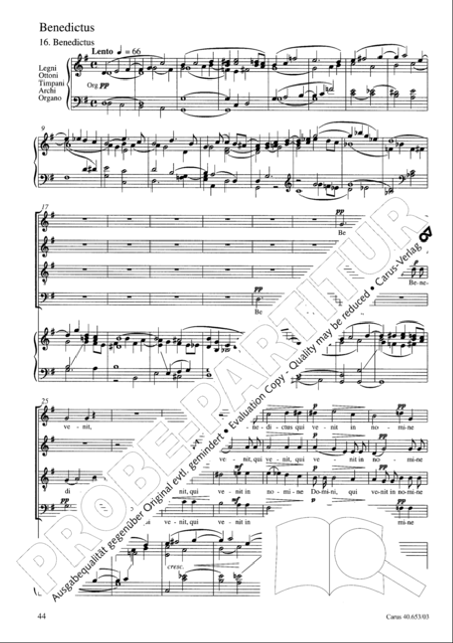 Mass in D Major (Missa in D) 4-Part scores gallery preview page 45