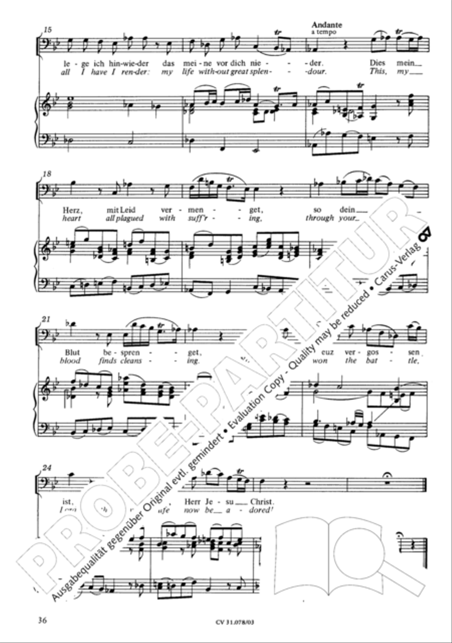 Jesus, you have freed my spirit (Jesu, der du meine Seele) 4-Part scores gallery preview page 37