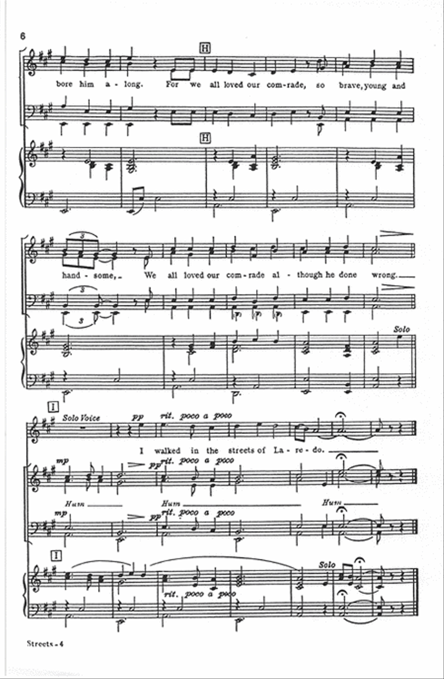 Streets of Laredo Streets of Laredo TTBB scores gallery preview page 5