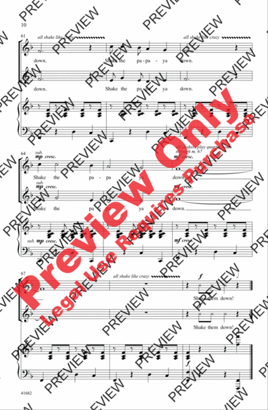 The Papaya Song 2-Part scores gallery preview page 10