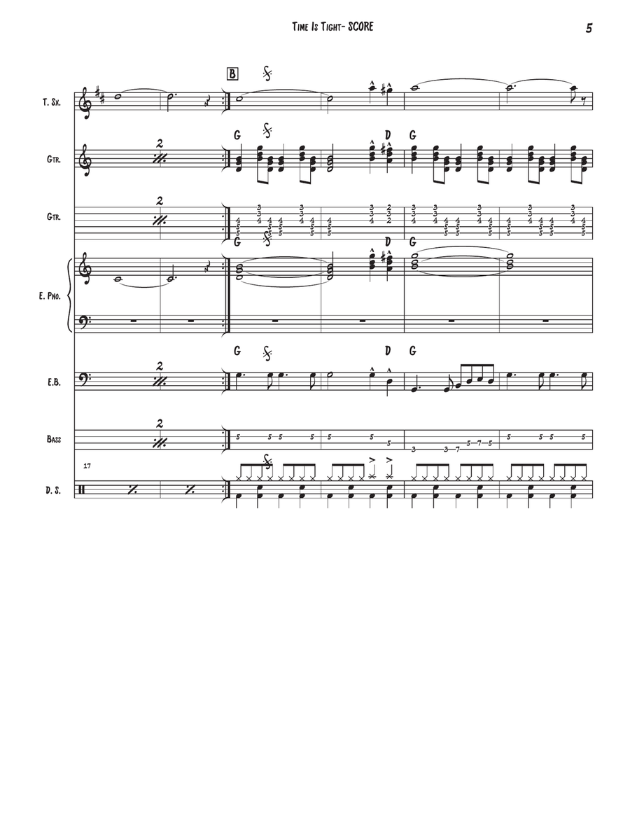 Time Is Tight Small Ensemble scores gallery preview page 5