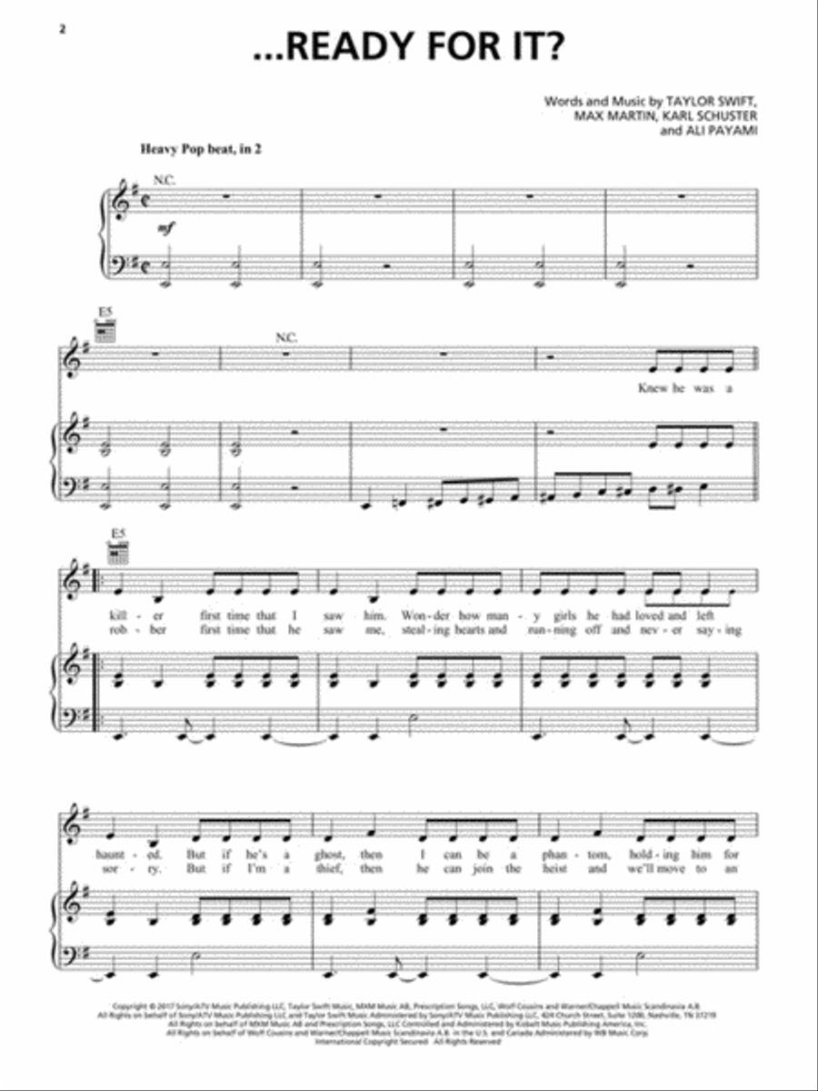 ...Ready for It? ...Ready for It? Piano, Vocal, Guitar scores gallery preview page 3