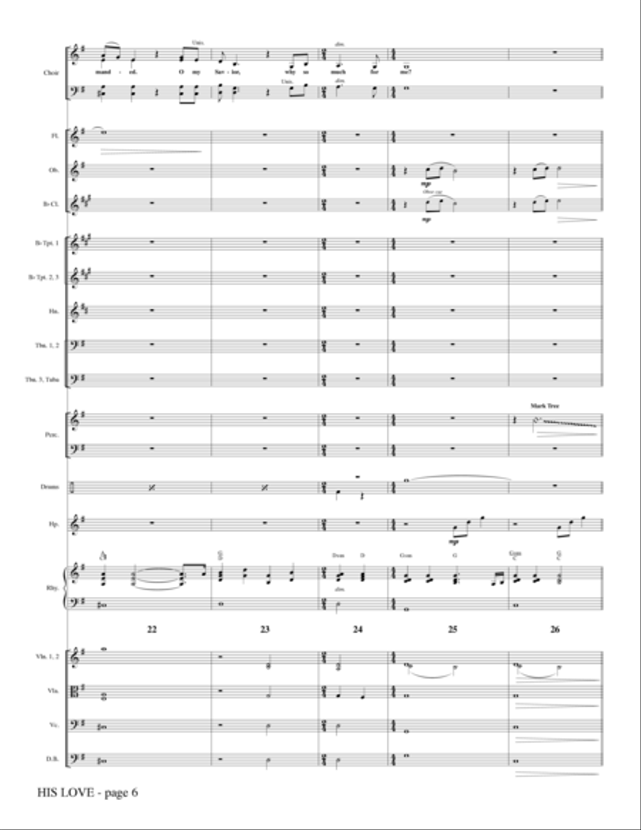 His Love - Full Score Choir scores gallery preview page 6