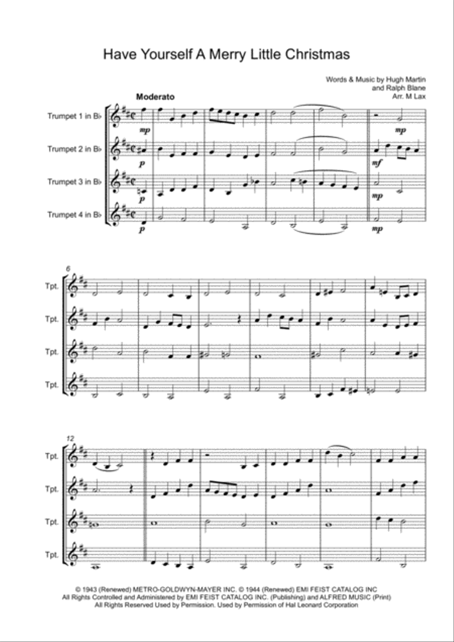 Have Yourself A Merry Little Christmas from MEET ME IN ST. LOUIS Brass Ensemble scores gallery preview page 2