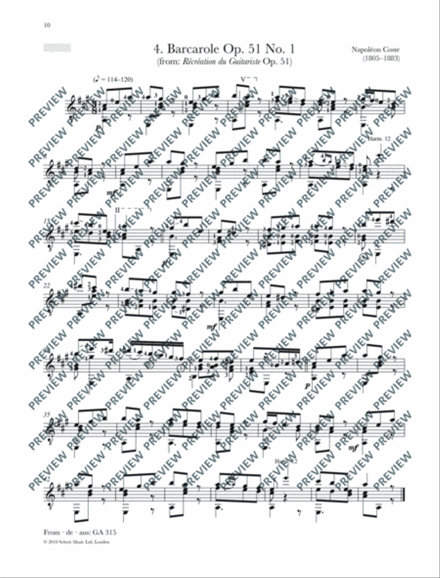 Romantic Guitar Anthology Classical Guitar scores gallery preview page 11