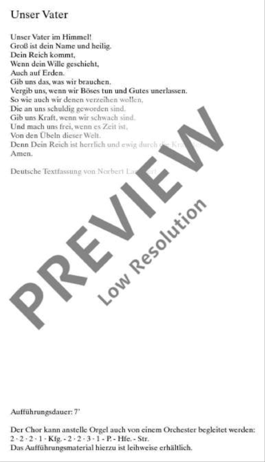 Unser Vater Mixed Choir scores gallery preview page 3