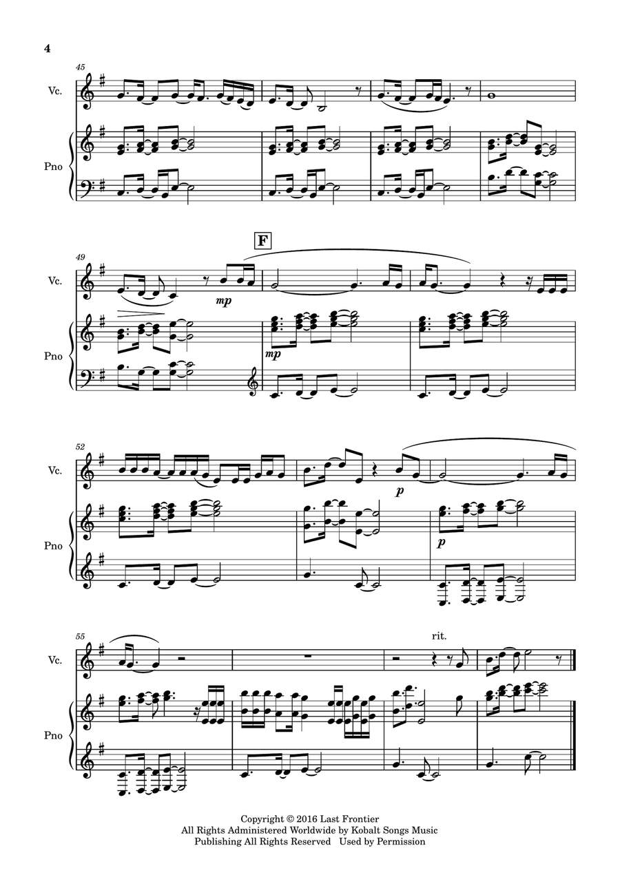 Ocean Eyes Piano scores gallery preview page 5