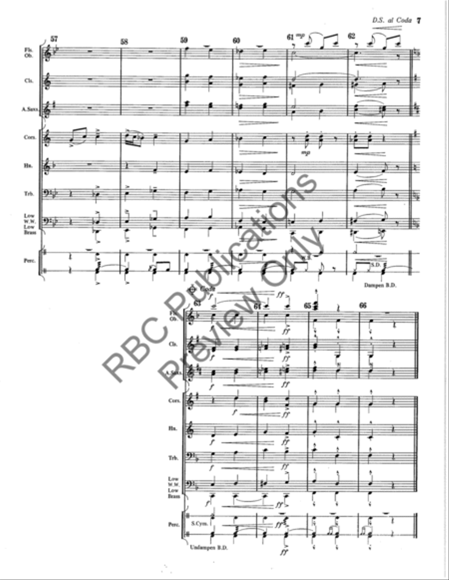 Flute Souffle Concert Band scores gallery preview page 8