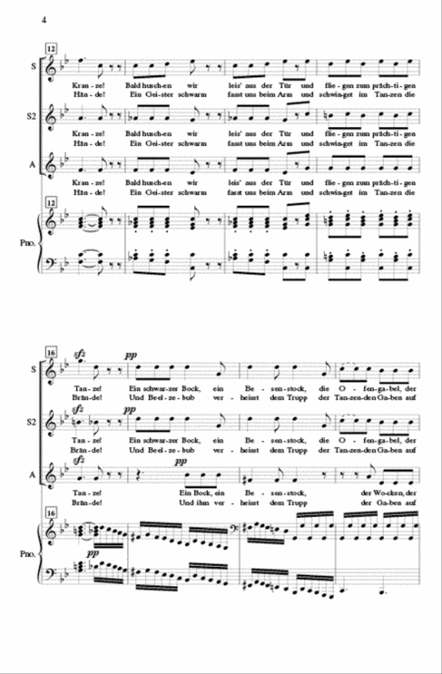 Hexenlied (Witches' Song) SSA scores gallery preview page 3