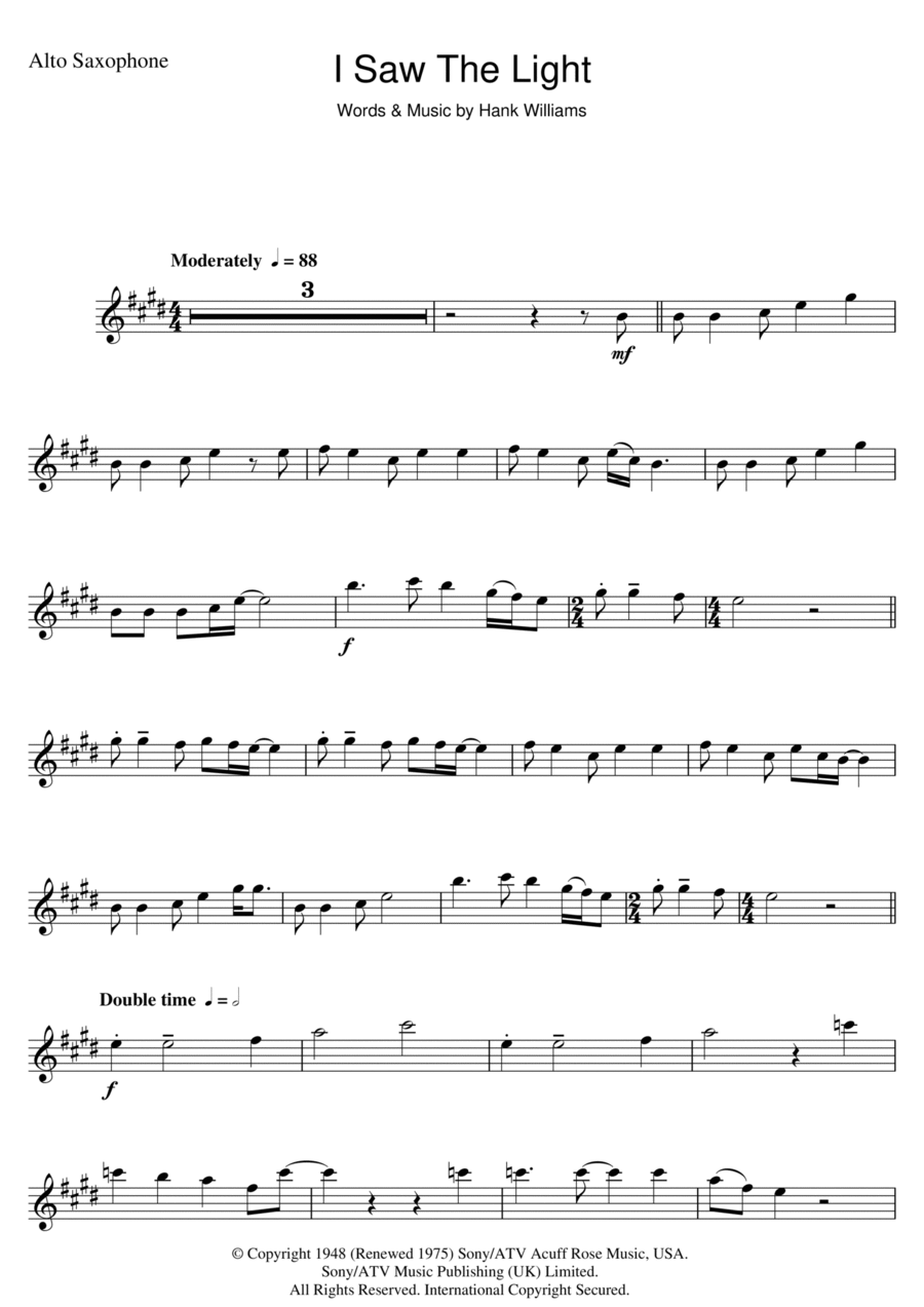 I Saw The Light Piano scores gallery preview page 1