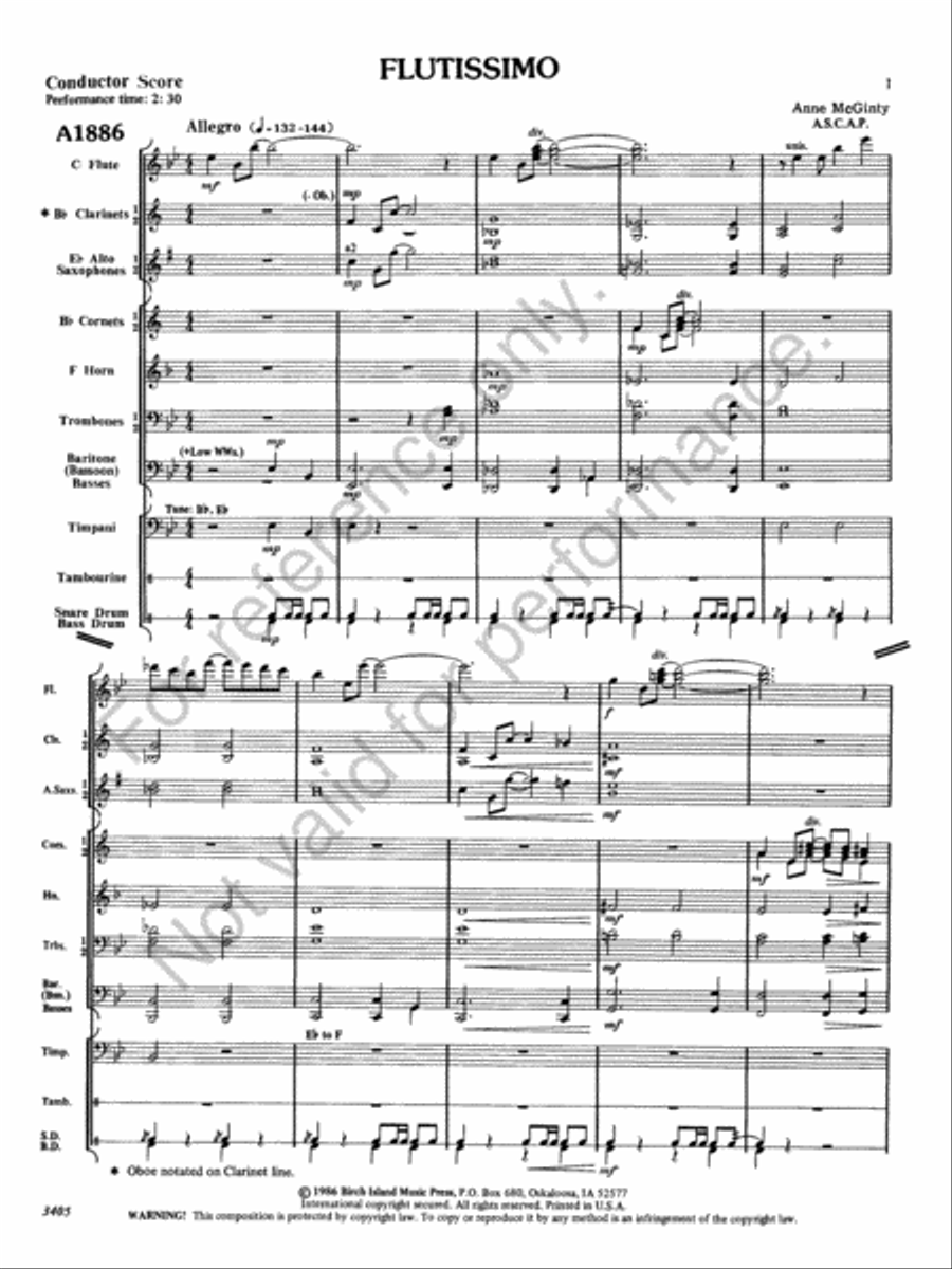 Flutissimo Concert Band scores gallery preview page 4