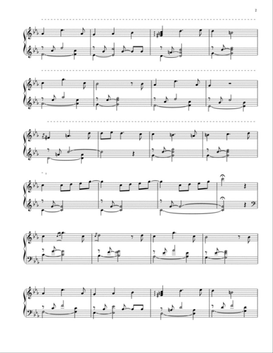Lullaby Piano Solo scores gallery preview page 2