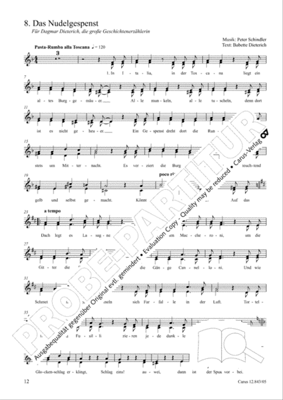 Gruselsongs, Band 1 Choir scores gallery preview page 13
