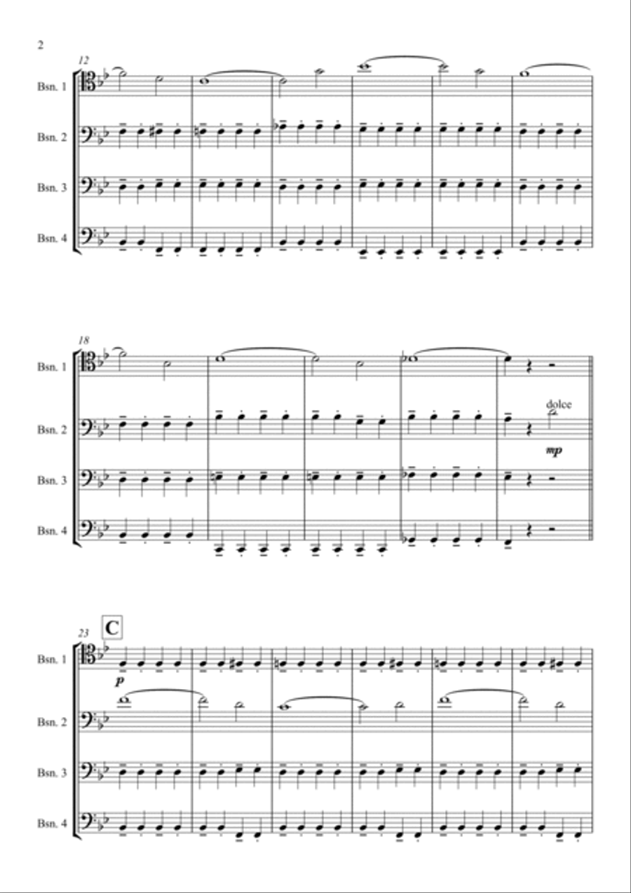 Manoir De Mes Reves (django's Castle) Bassoon Quartet scores gallery preview page 2