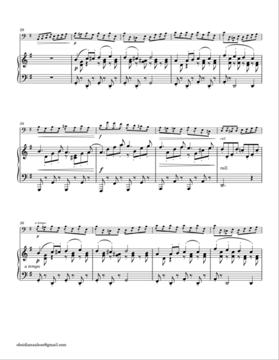 Carl Bohm: Perpetual Motion from Little Suite no.6 for Cello and Piano Piano scores gallery preview page 4