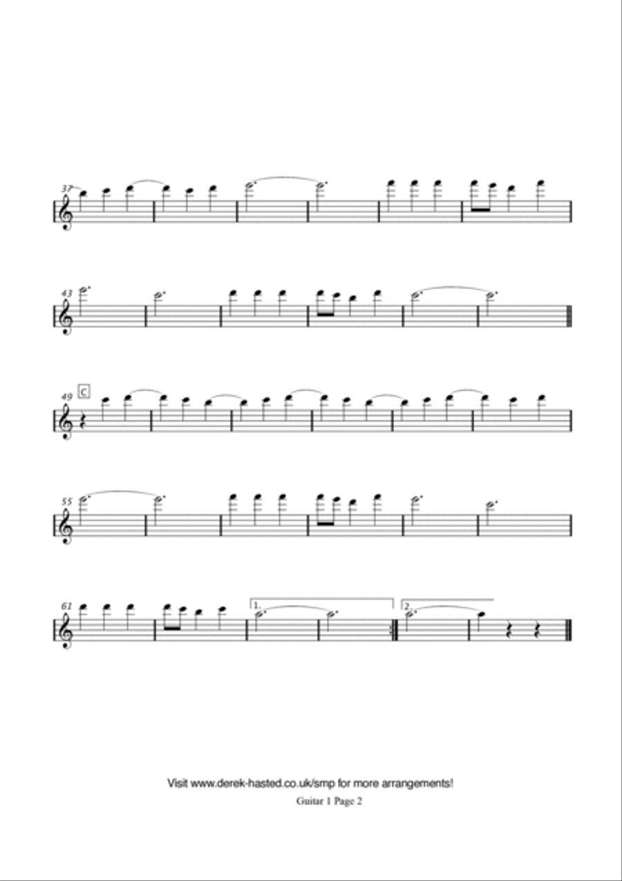 Sunrise, Sunset Guitar Ensemble scores gallery preview page 4