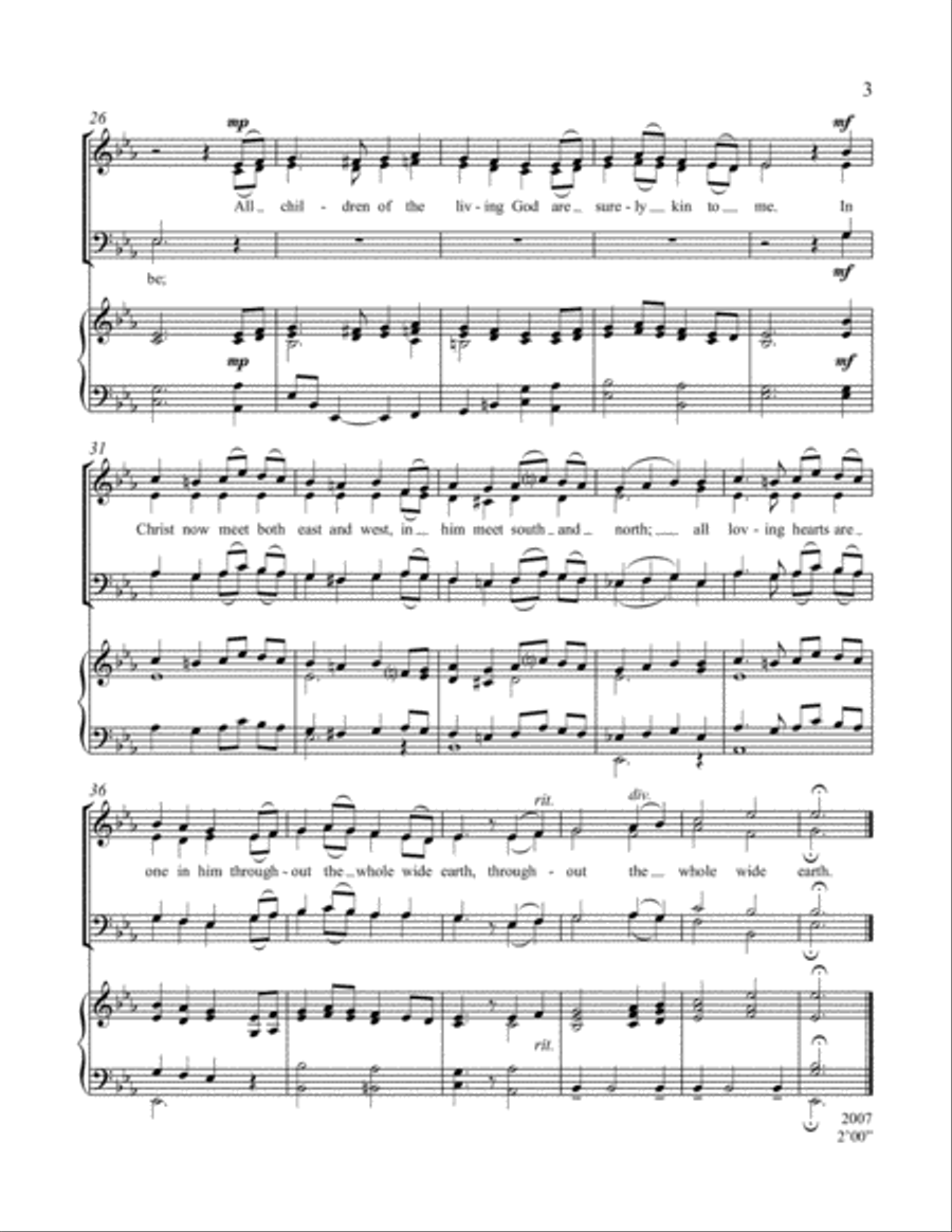 In Christ No East or West 4-Part scores gallery preview page 4