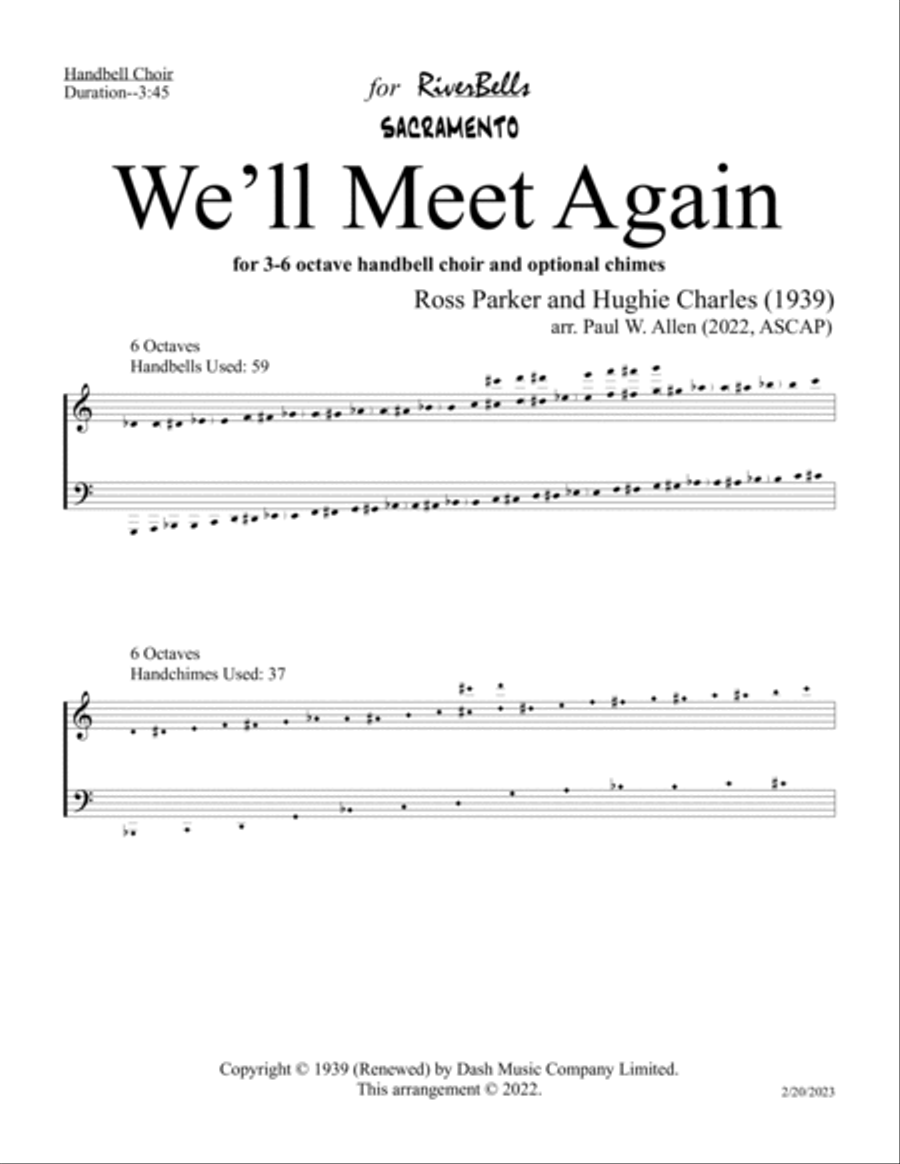 We'll Meet Again We'll Meet Again Handbell Choir scores gallery preview page 2