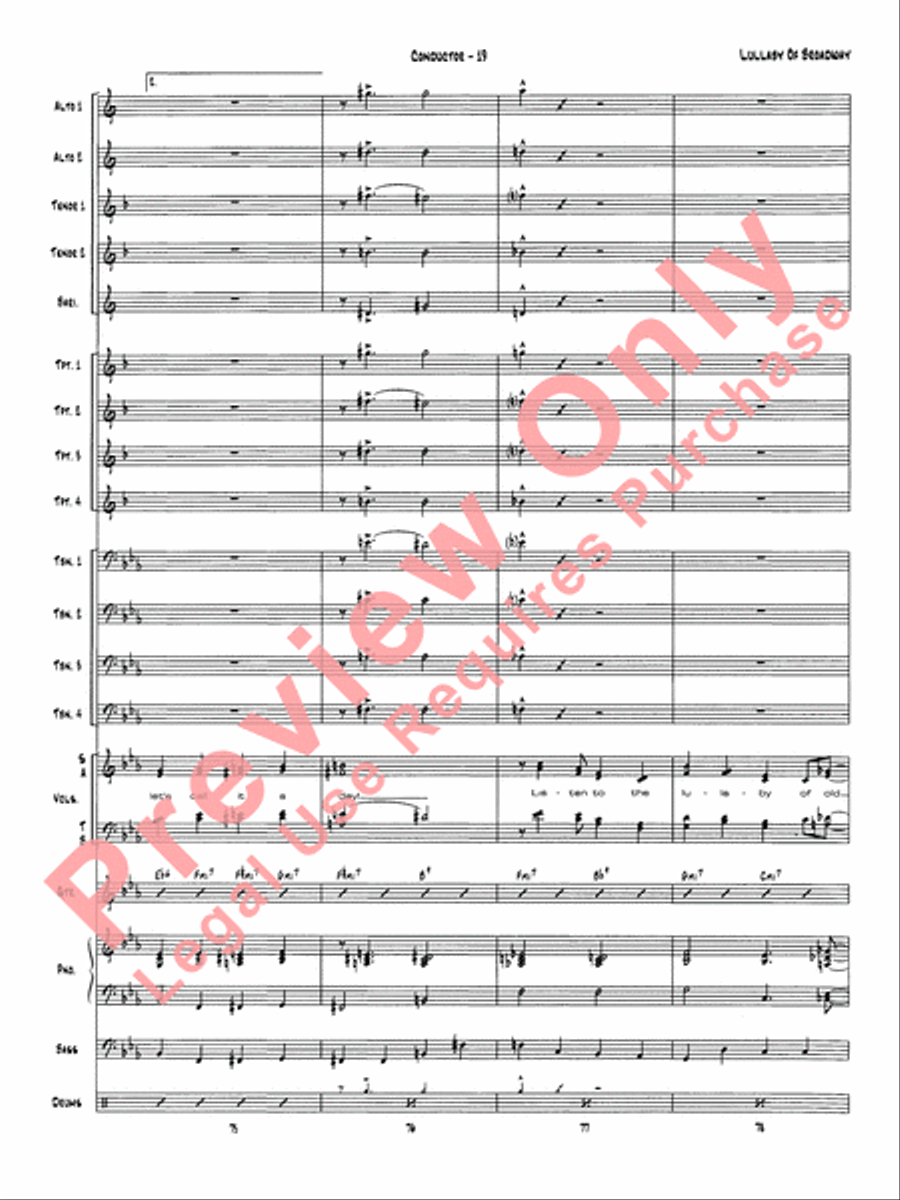 Lullaby of Broadway Jazz Ensemble scores gallery preview page 22