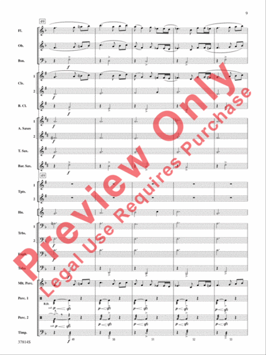Wexford Carol Concert Band scores gallery preview page 10