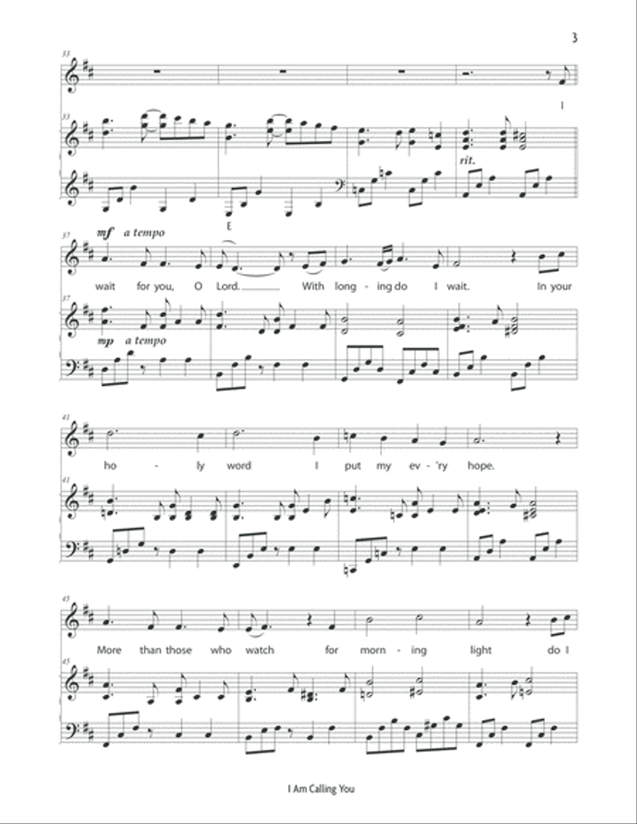 I Am Calling You (Medium Voice) Medium Voice scores gallery preview page 4