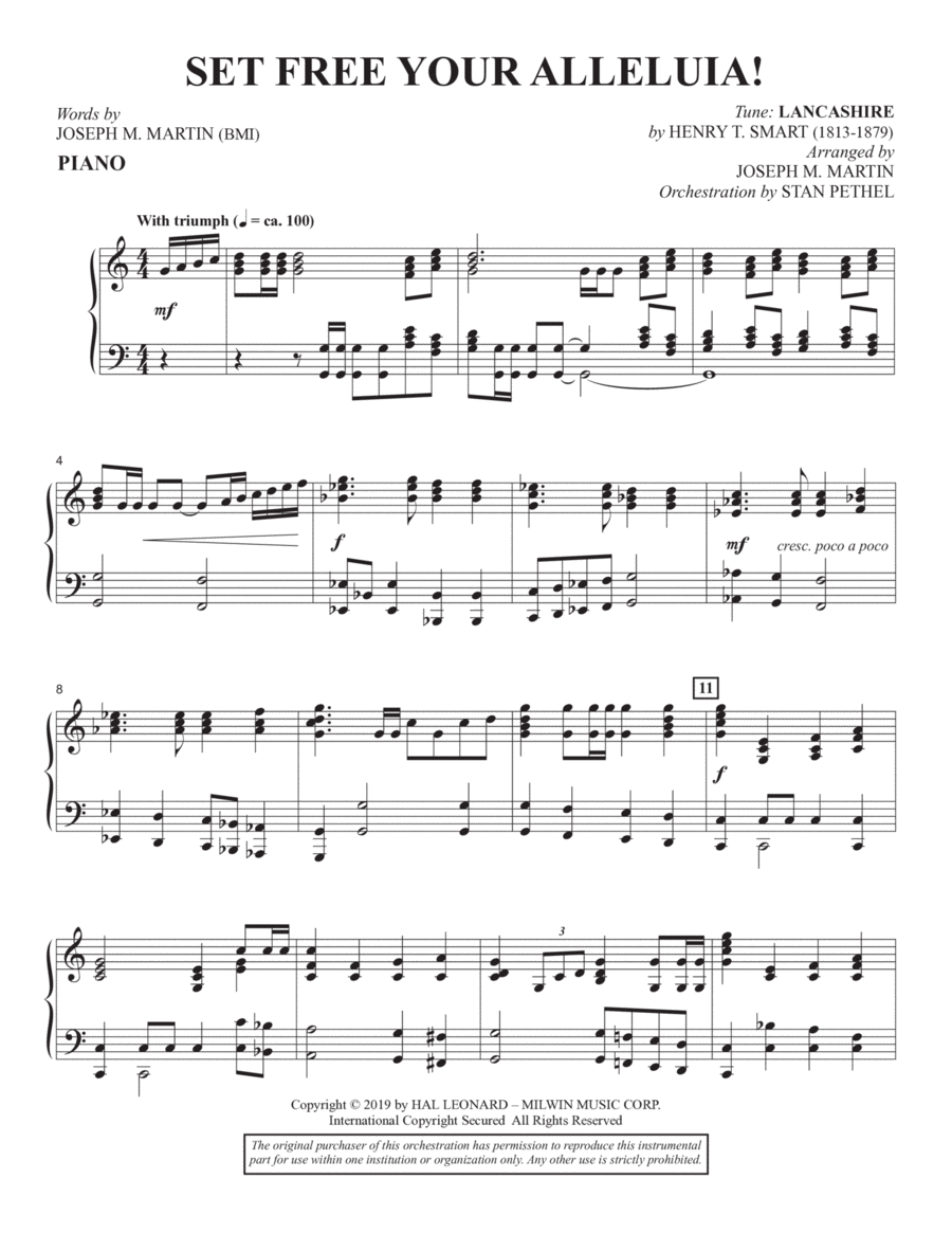 Set Free Your Alleluia! - Piano Choir scores gallery preview page 1