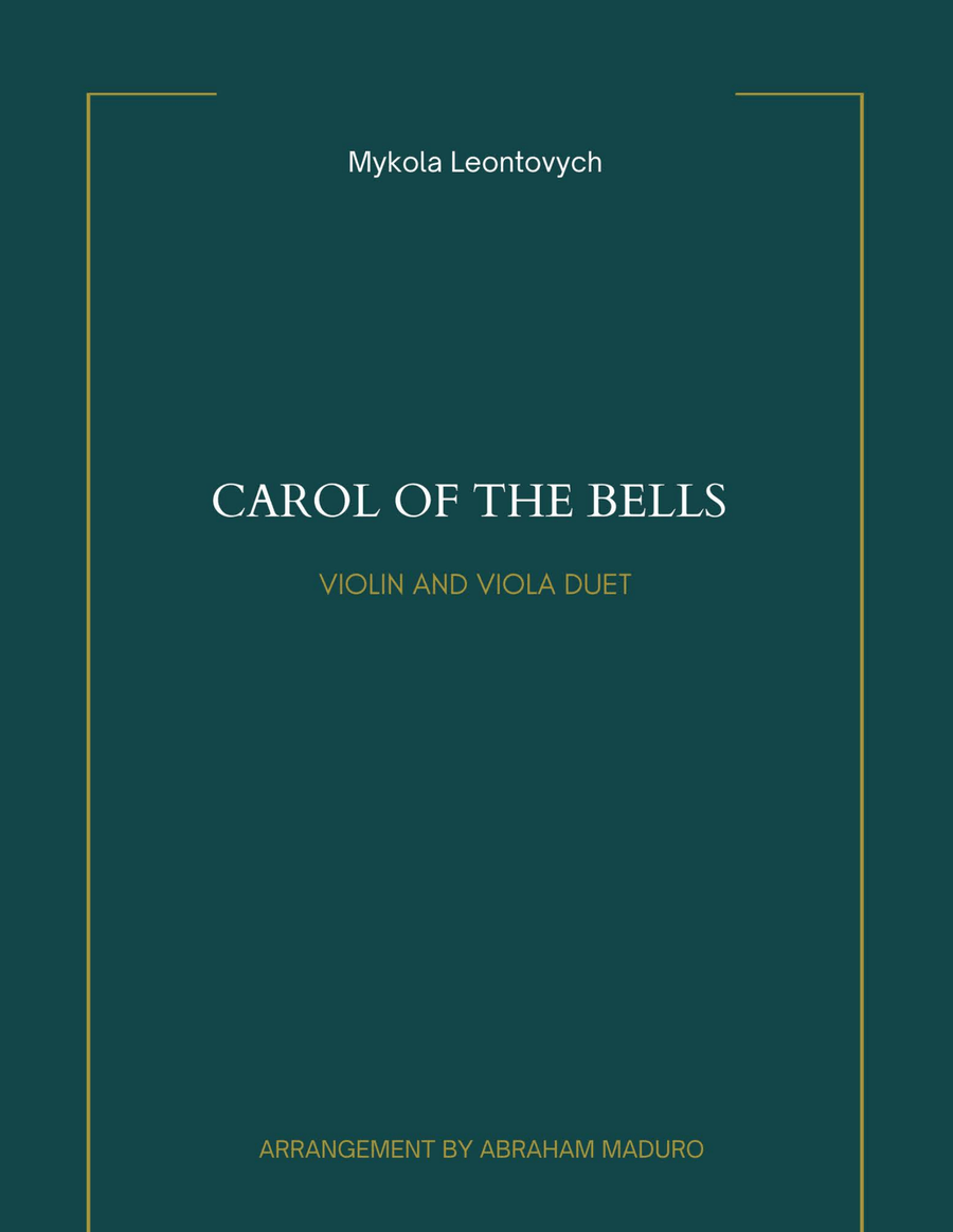 Carol of the Bells Violin and Viola Duet String Duet scores gallery preview page 1