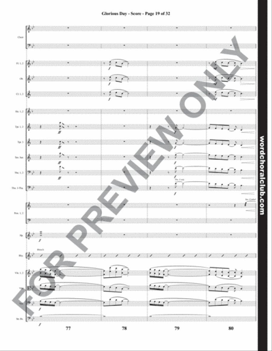 Glorious Day with Christ the Lord Is Risen Today - Orchestration Choir scores gallery preview page 20