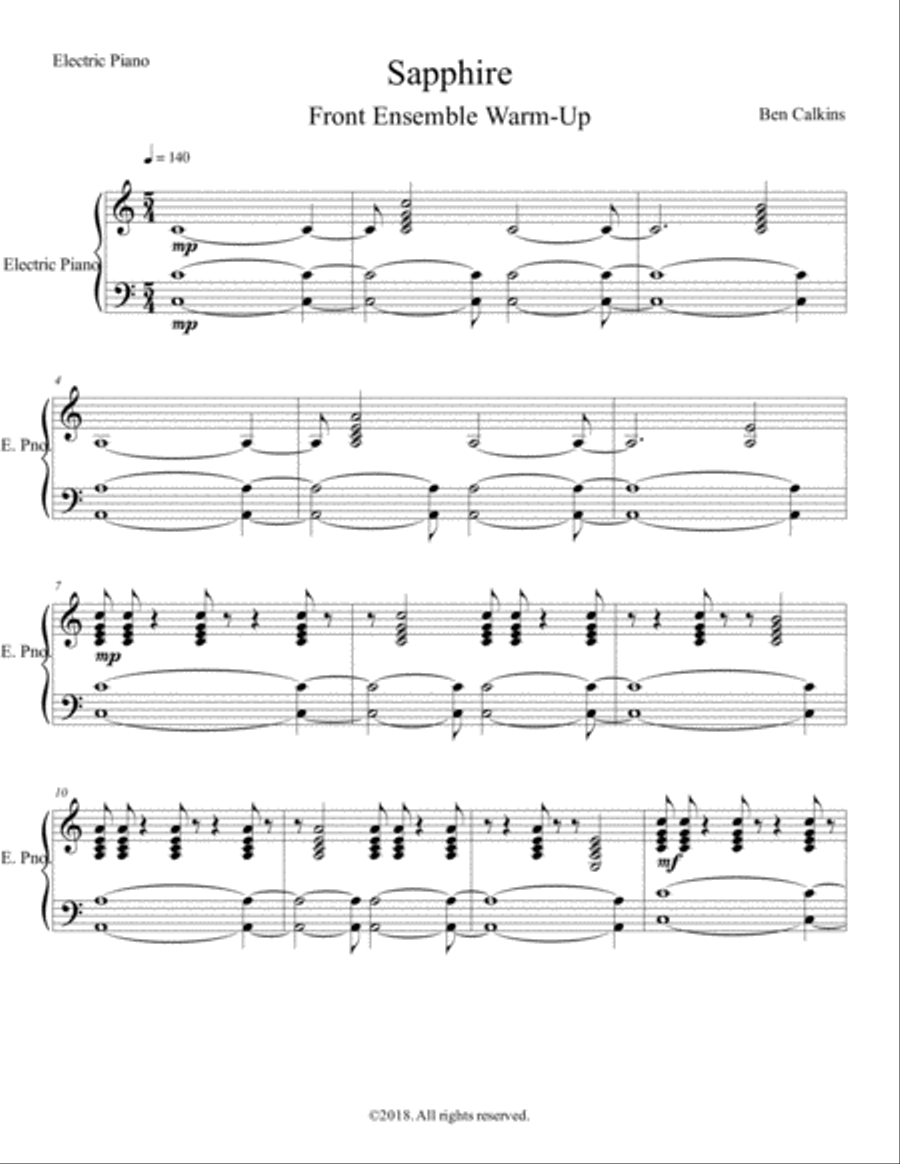 Sapphire (Parts) Percussion Ensemble scores gallery preview page 4