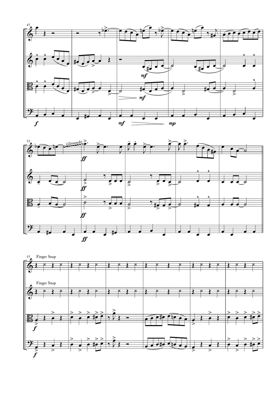 Sing, Sing, Sing String Quartet scores gallery preview page 4