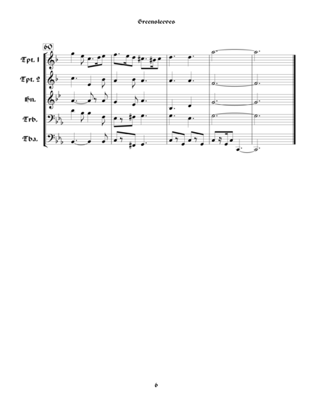 Greensleeves (from Shakespearean Music for Brass Quintet) image number null