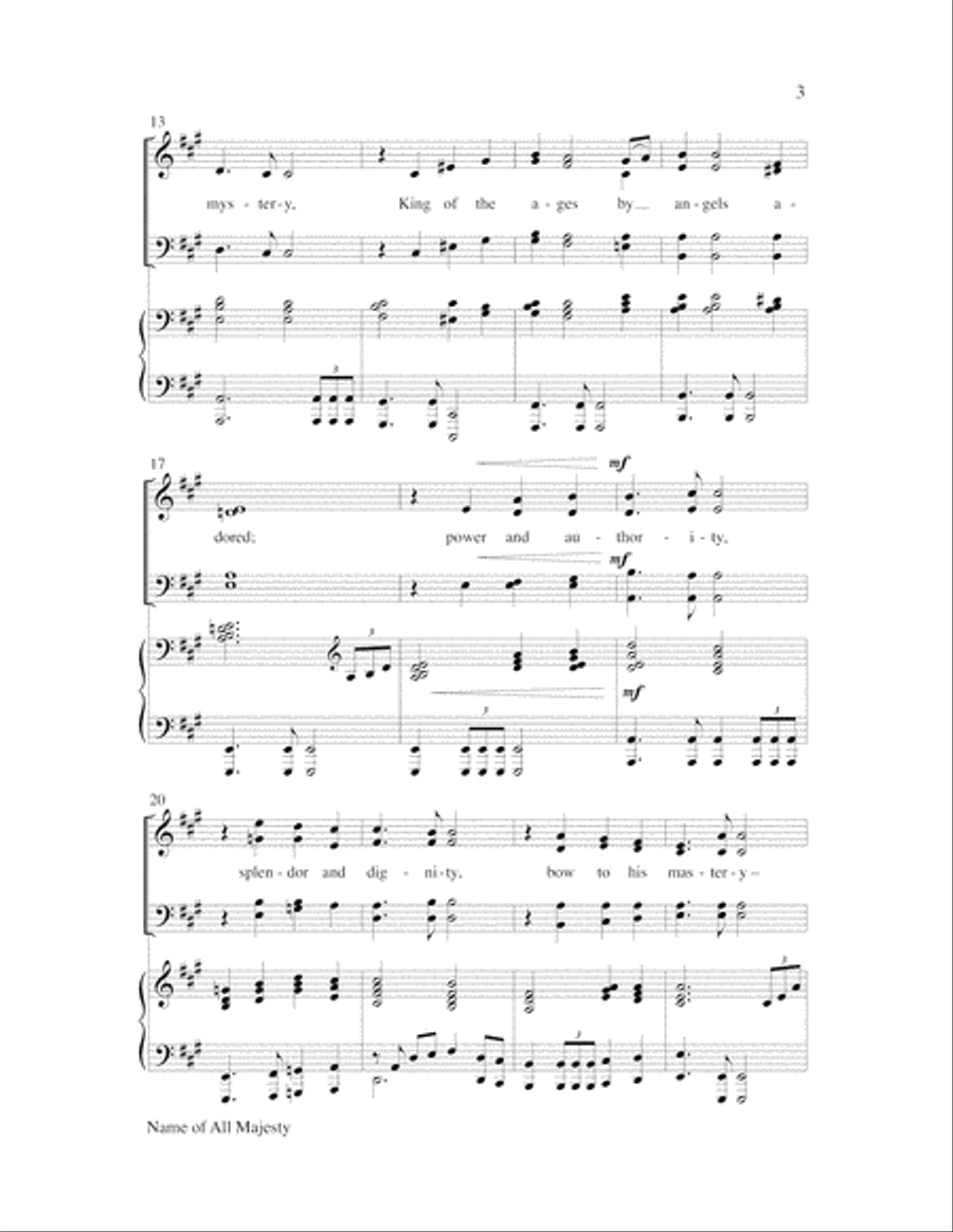Name of All Majesty Name of All Majesty Choir scores gallery preview page 3