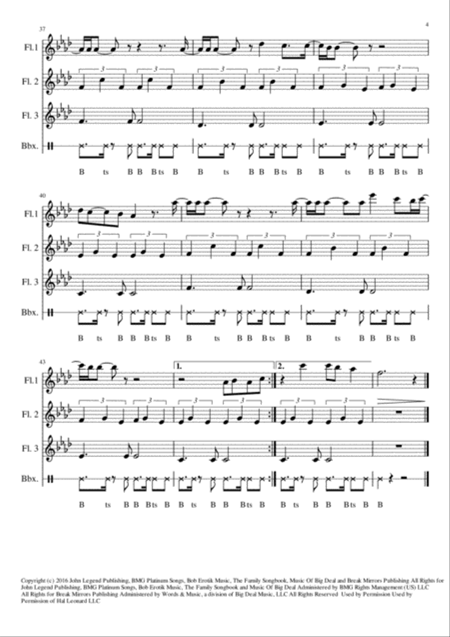 Love Me Now Woodwind Trio scores gallery preview page 5