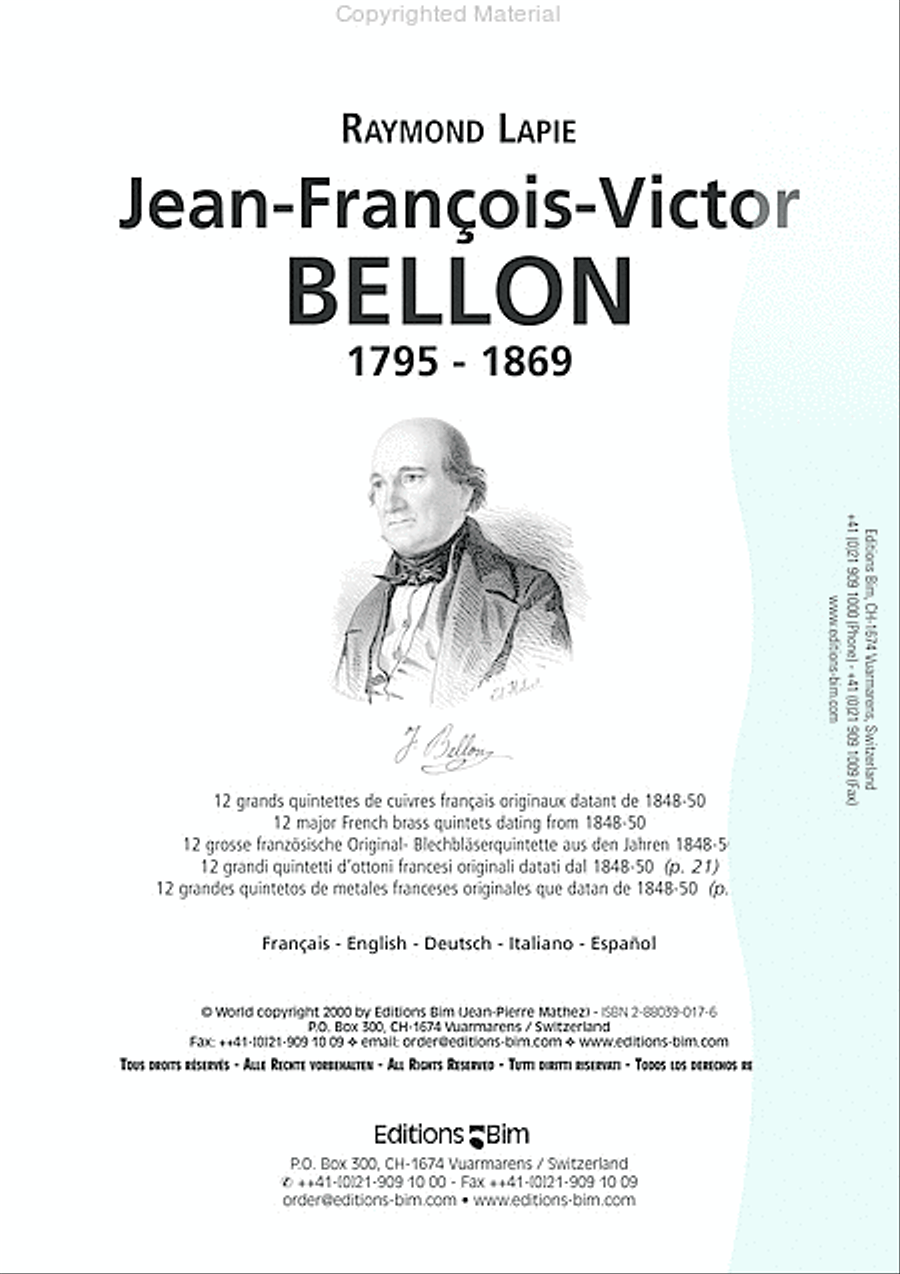 Jean-François-Victor Bellon (1795-1869) School and Community scores gallery preview page 2