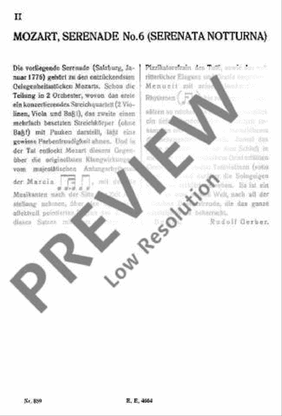 Serenade No. 6 D major Chamber Orchestra scores gallery preview page 5
