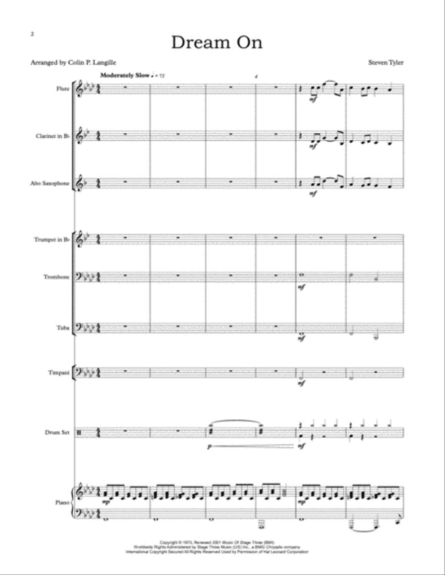 Dream On Dream On Large Ensemble scores gallery preview page 2