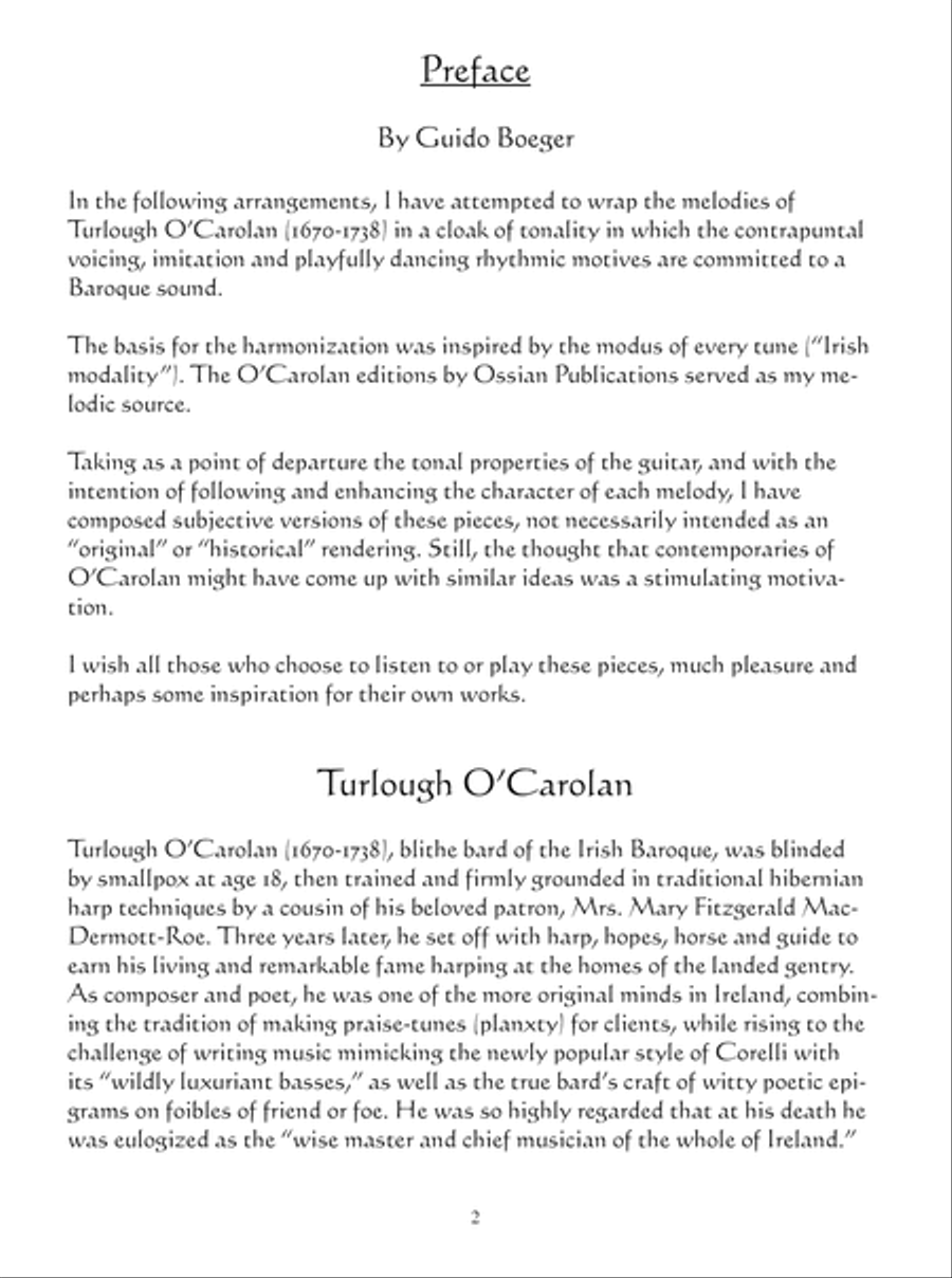 O'Carolan Tunes For Harp Pedal Harp scores gallery preview page 3