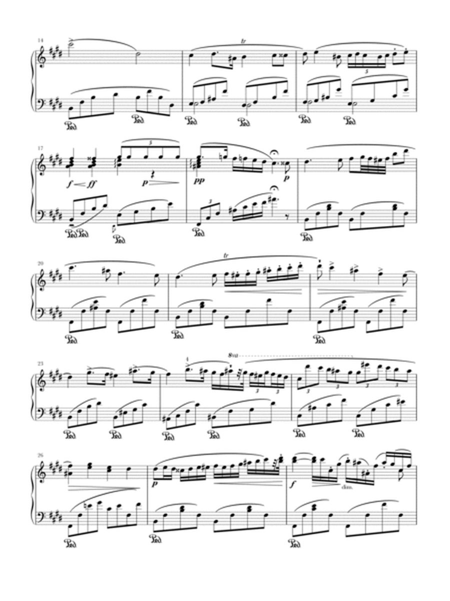 Chopin Piano Concerto no. 1 second movement excerpt