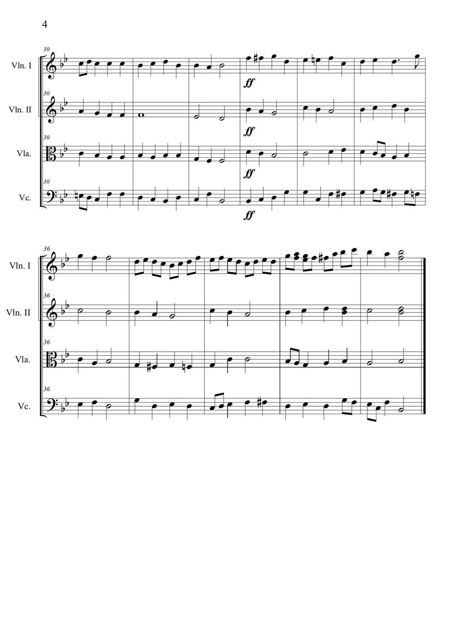 SALVE REGINA COELITUM - Arr. for String Quartet - With Parts String Quartet scores gallery preview page 4