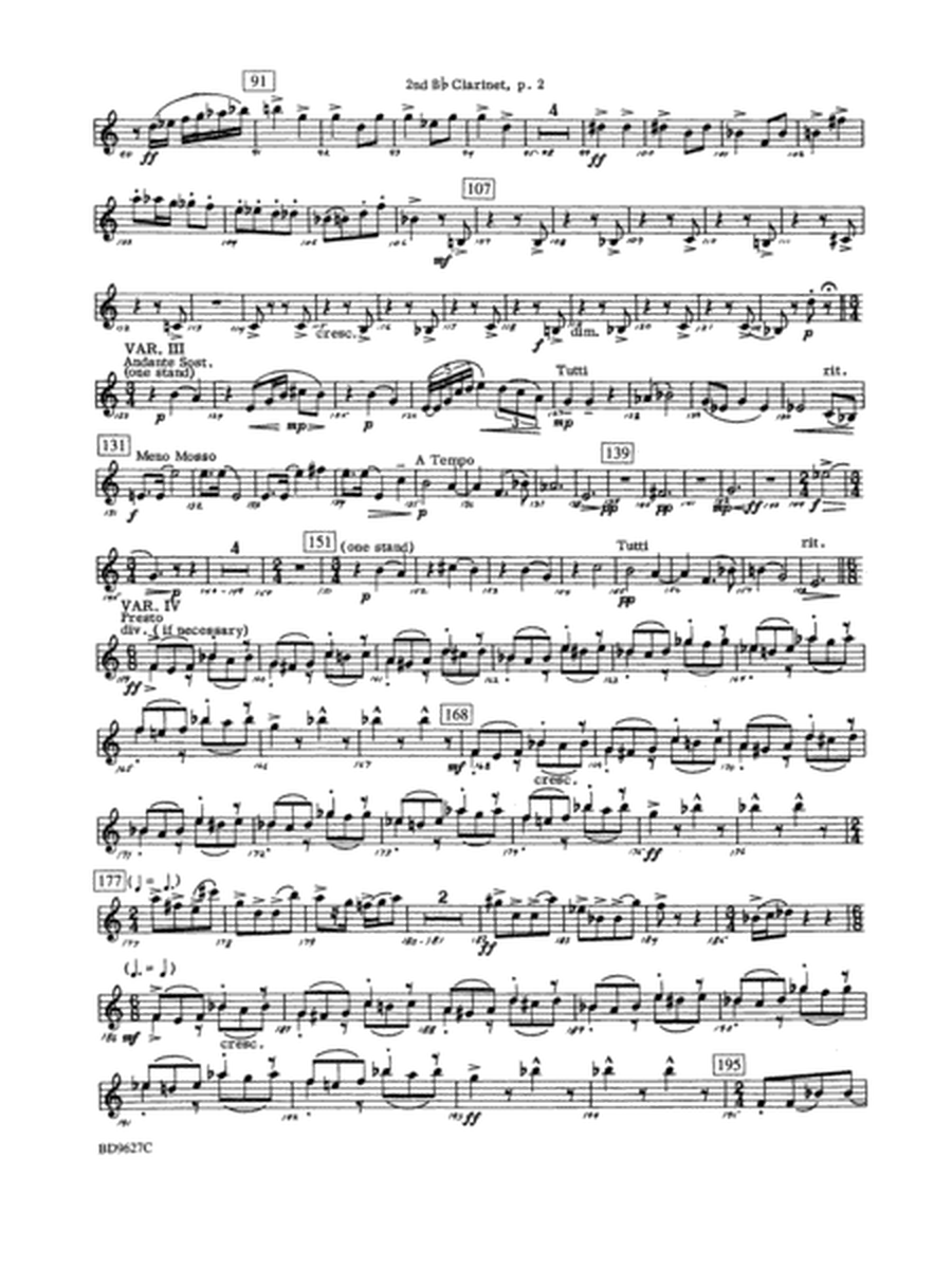 Variations on a Theme of Robert Schumann: 2nd B-flat Clarinet