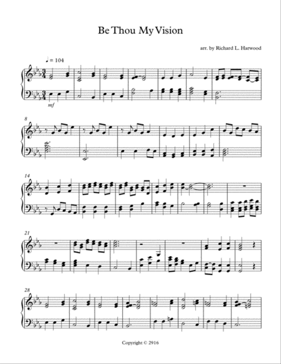 Be Thou My Vision Piano Solo scores gallery preview page 2