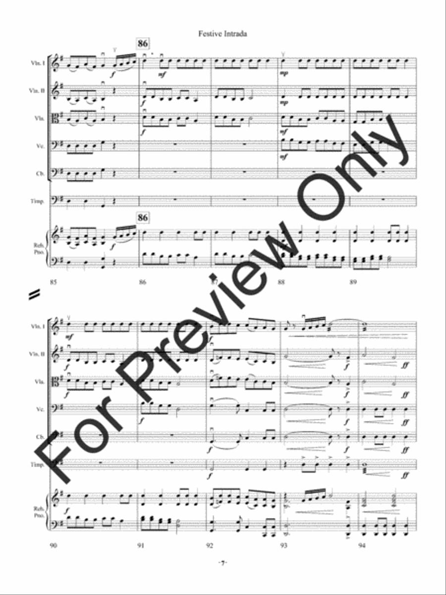 Festive Intrada String Orchestra scores gallery preview page 10