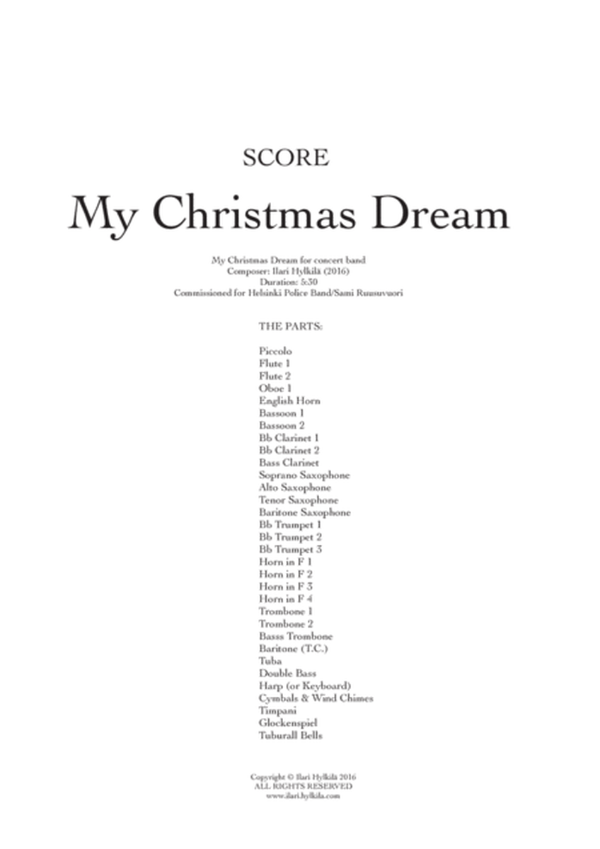 My Christmas Dream (New music for concert band) image number null