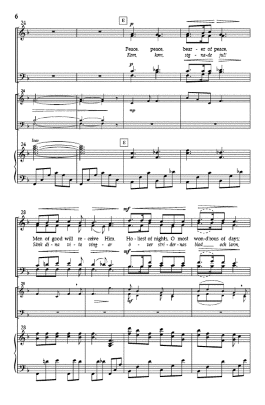 Wonderful Peace (Vocal Score) 4-Part scores gallery preview page 5