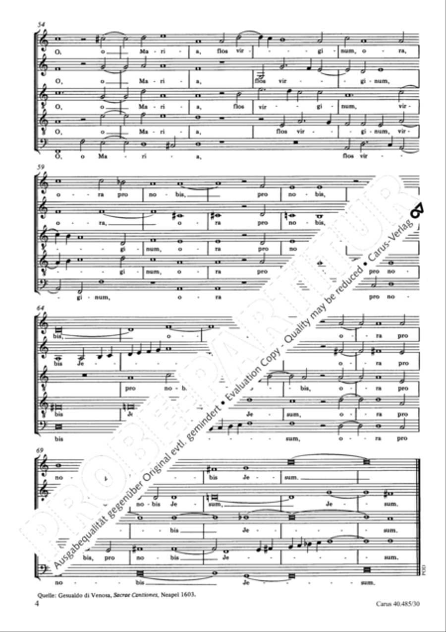 Ave, dulcissima Maria SATTB scores gallery preview page 5