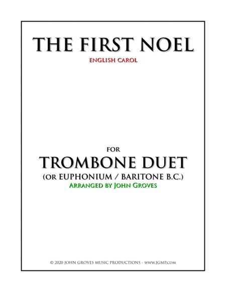 The First Noel - Trombone Duet image number null