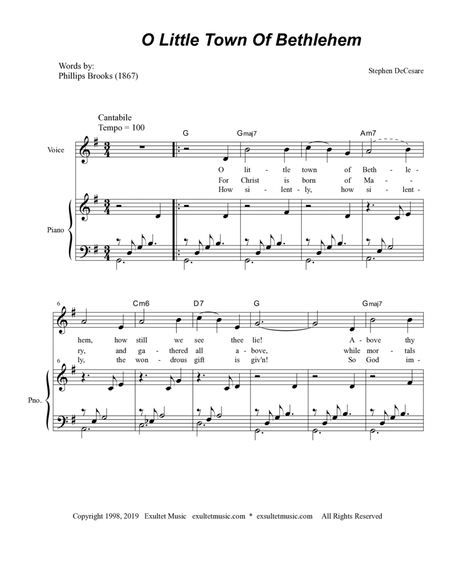 O Little Town Of Bethlehem (for Vocal Solo) image number null