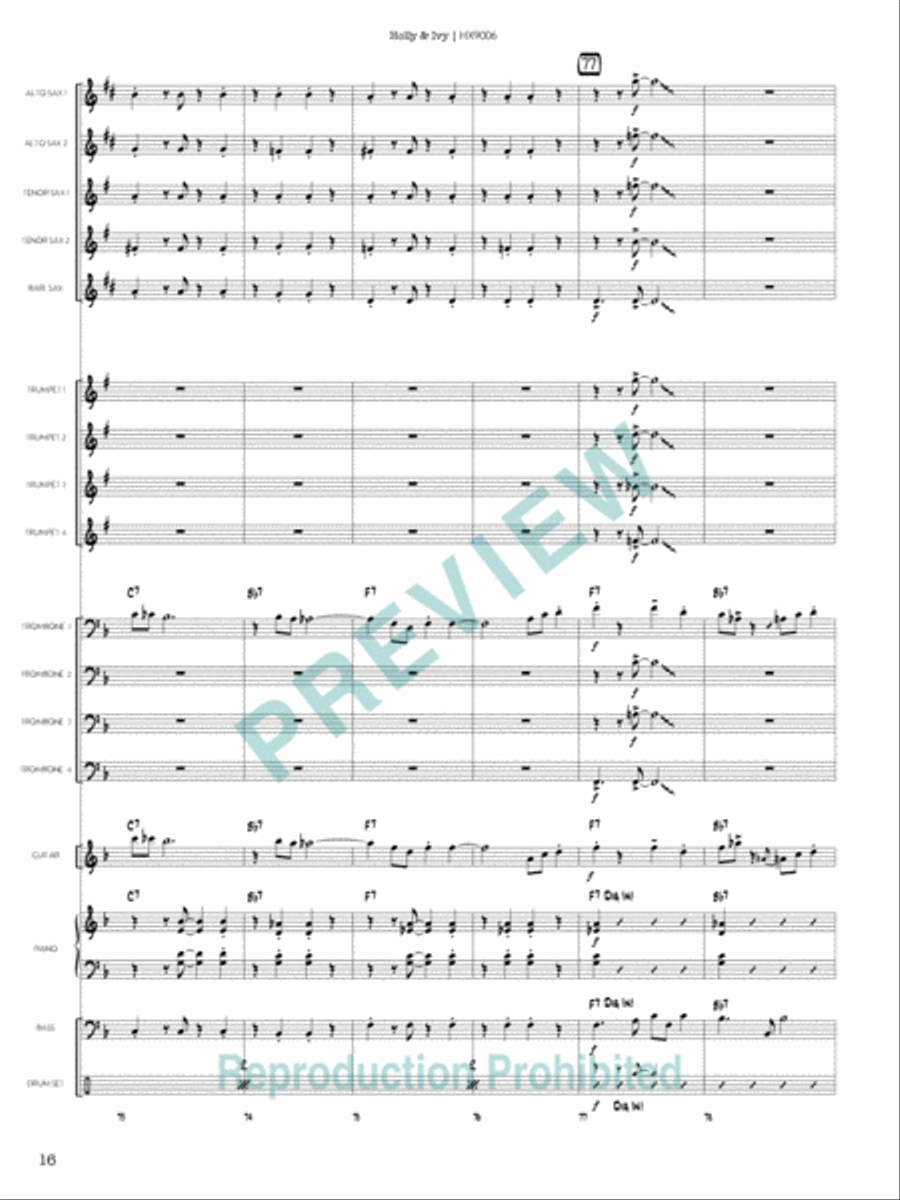 Holly & Ivy Holly & Ivy Jazz Ensemble scores gallery preview page 17