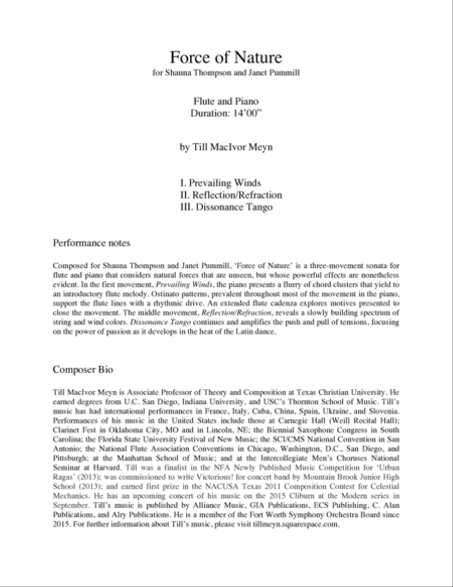 Force of Nature Flute Solo scores gallery preview page 2