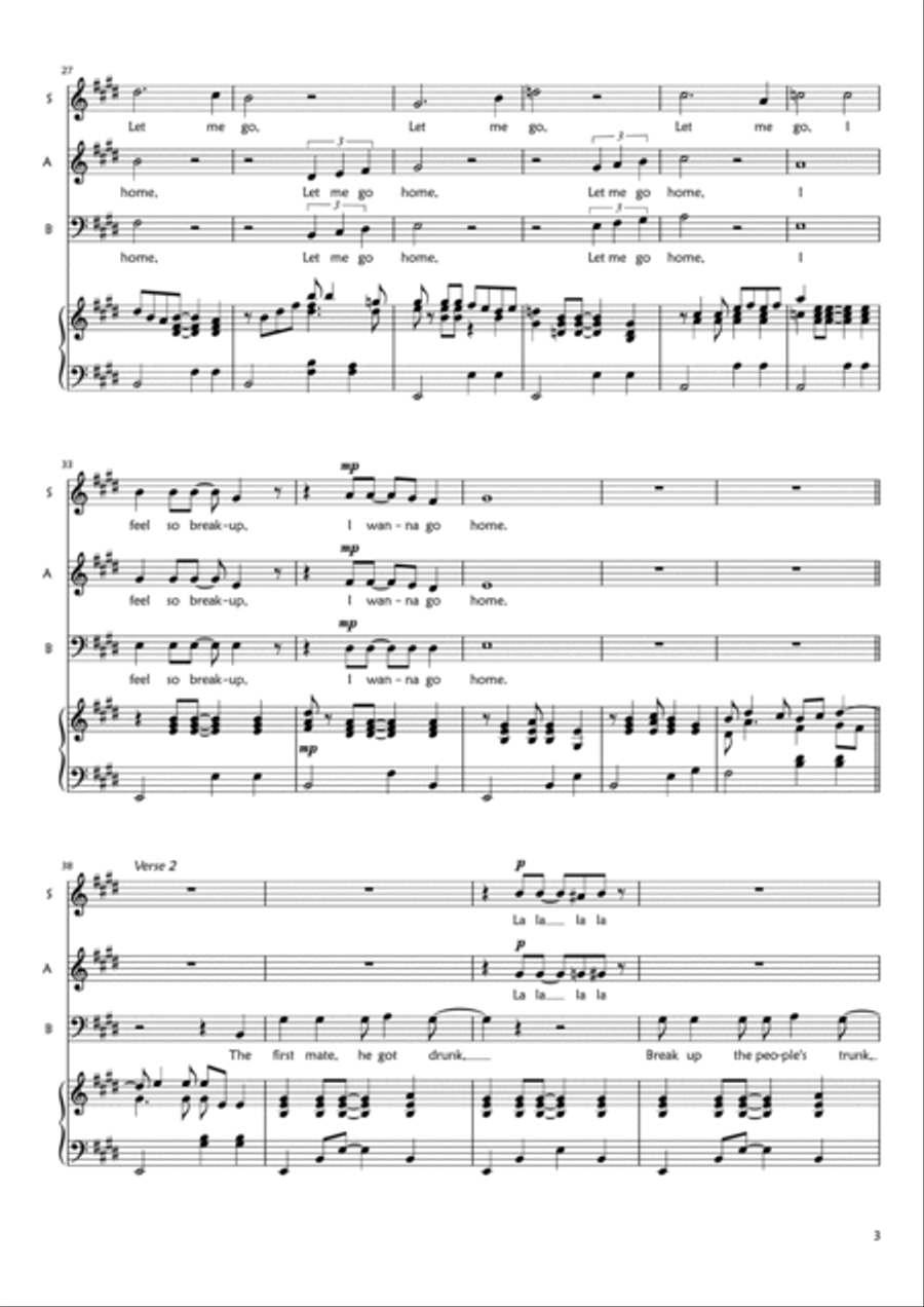 The John B Sails The John B Sails 3-Part scores gallery preview page 3